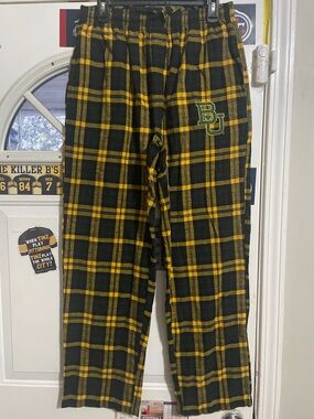 Baylor University Black & Gold Plaid Lounge Pants